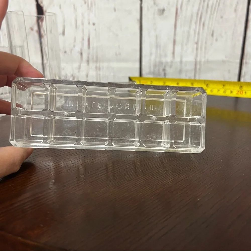 Clear Thick Acrylic Makeup Organizer lot of 5 - Multi-Compartment
